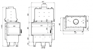 Defro Riva SM BP SHORT wymiary